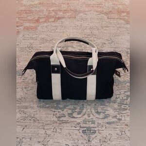 Gap Vintage Y2K Cotton Canvas Small duffel tote Bag black Cream